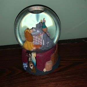 Vintage Rare Disney Lady & The Tramp SnowGlobe